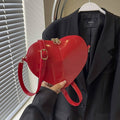 Luxury 3D Heart Shape Chain Strap Genuine Leather Mini Shoulder Crossbody Bag