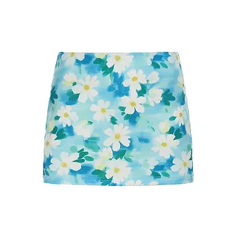 Sweet Floral Bodycon Midi Skirt