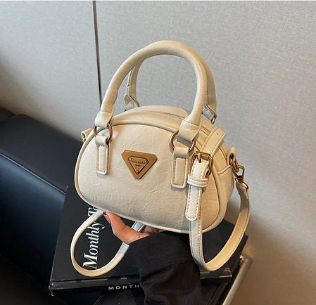 Trendy Embroidered Soft Texture Solid Color Shoulder Crossbody Bag