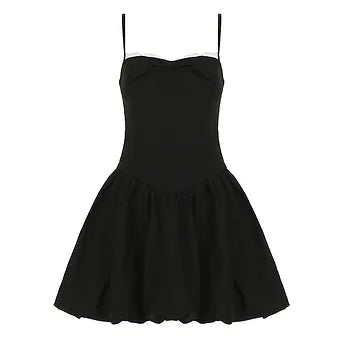 Lace-Up Fit & Flare Sweetheart Dress