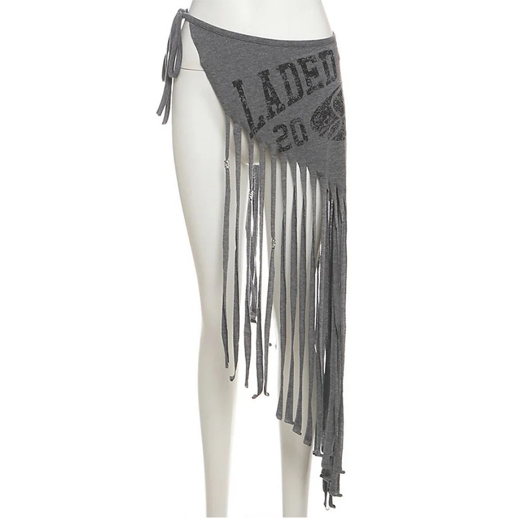 Asymmetric Retro Fringe Tassel  Wrap Scarf Belt