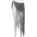 Asymmetric Retro Fringe Tassel  Wrap Scarf Belt