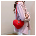 Versatile Drawstring Heart Shape Crossbody Bag