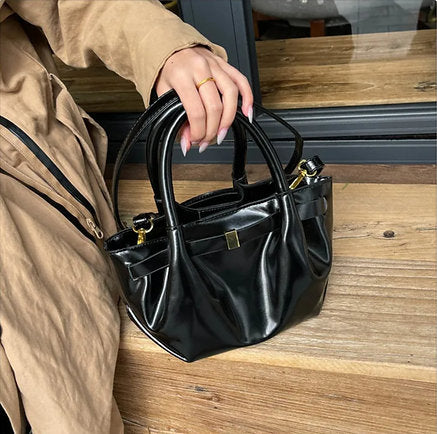 Elegant Multi-Way Faux Leather Mini Crossbody Bag