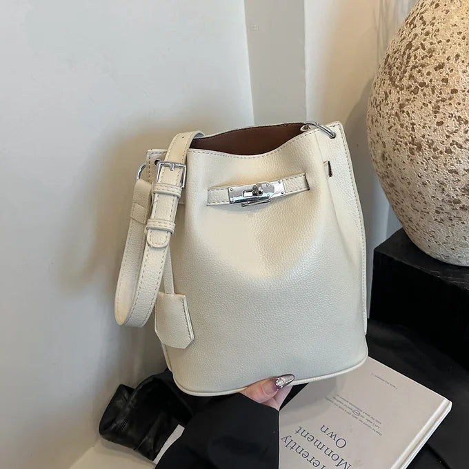 Luxury Pebbled Texture Top Handle PU Leather Shoulder Crossbody Bag