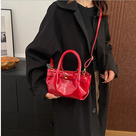 Elegant Multi-Way Faux Leather Mini Crossbody Bag