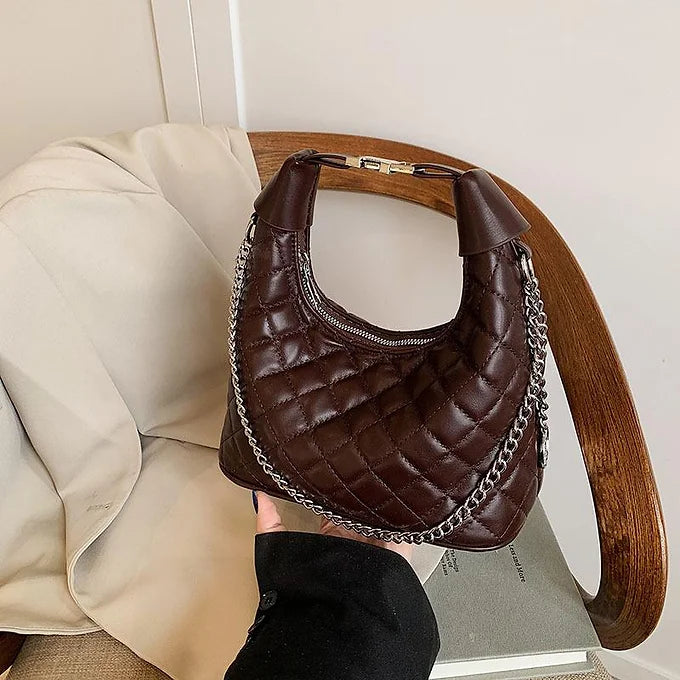 Niche Rhombus Chain Dumpling Shape Retro Shoulder Crossbody Bag