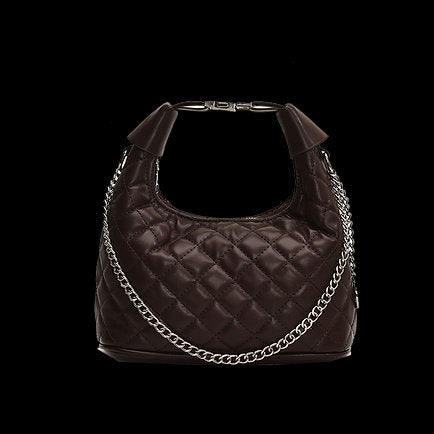 Niche Rhombus Chain Dumpling Shape Retro Shoulder Crossbody Bag