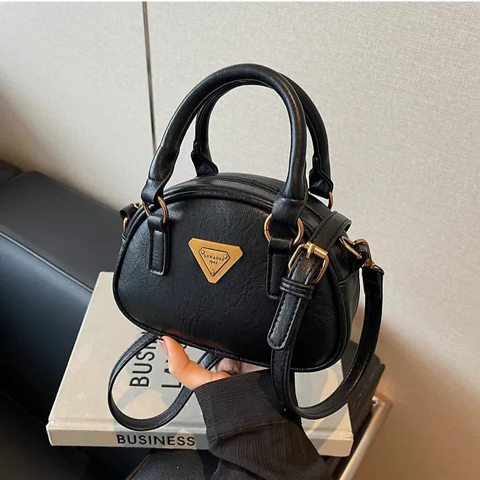 Trendy Embroidered Soft Texture Solid Color Shoulder Crossbody Bag
