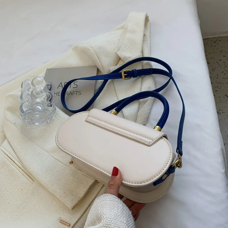 Chic Textured Top Handle PU Leather Shoulder Crossbody Bag