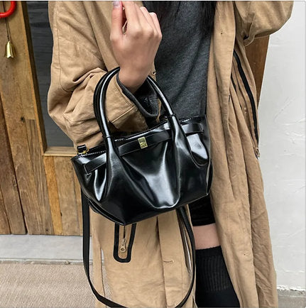Elegant Multi-Way Faux Leather Mini Crossbody Bag