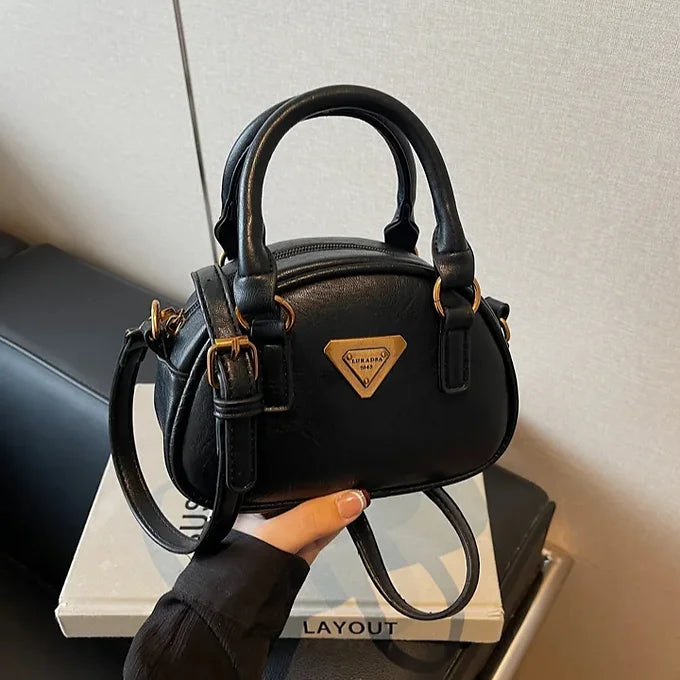 Trendy Embroidered Soft Texture Solid Color Shoulder Crossbody Bag