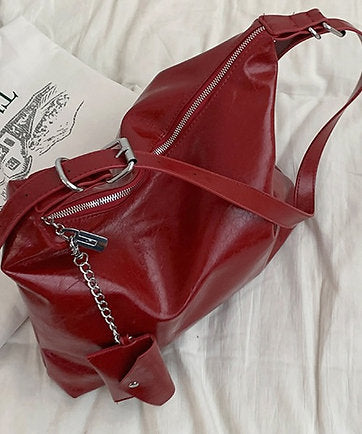 Vintage 2-Way Large Capacity PU Leather Shoulder Crossbody Bag