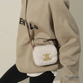 Luxury Fluffy Shearling Flap Closure Mini Shoulder Crossbody Bag