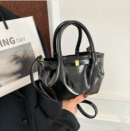 Elegant Multi-Way Faux Leather Mini Crossbody Bag