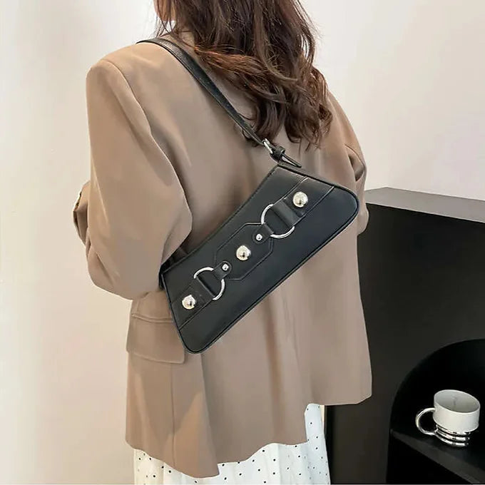 Luxury Textured Leather Retro Underarm Shoulder Bag