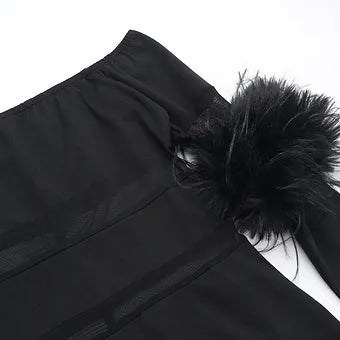 Feather Deconstructed Off-Shoulder Maxi Dress