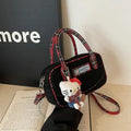 Plaid Lamb Wool Mini Versatile Crossbody Shoulder Bag