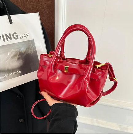 Elegant Multi-Way Faux Leather Mini Crossbody Bag