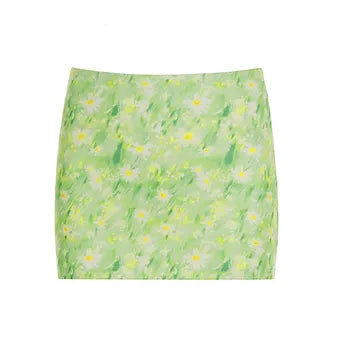 Sweet Floral Bodycon Midi Skirt