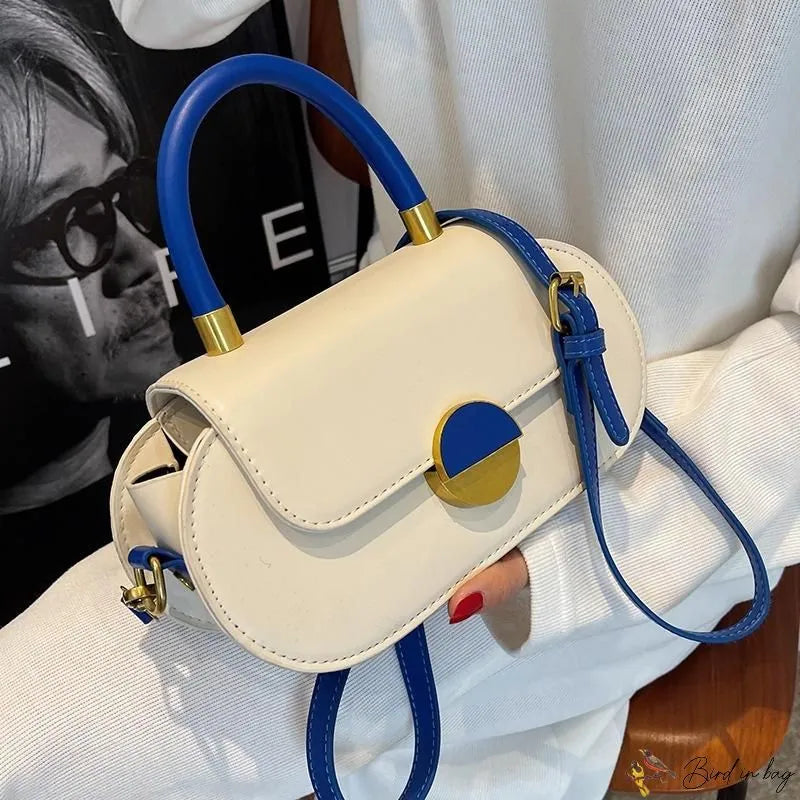 Chic Textured Top Handle PU Leather Shoulder Crossbody Bag