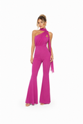 Elegant Long Scarf-Combo Jumpsuit