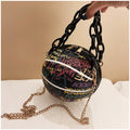 Graffiti Basketball  Round  Shape Letter Print Crossbody Bag