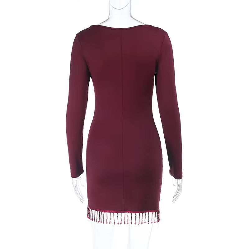 Ribbed Modal Bodycon Mini Dress