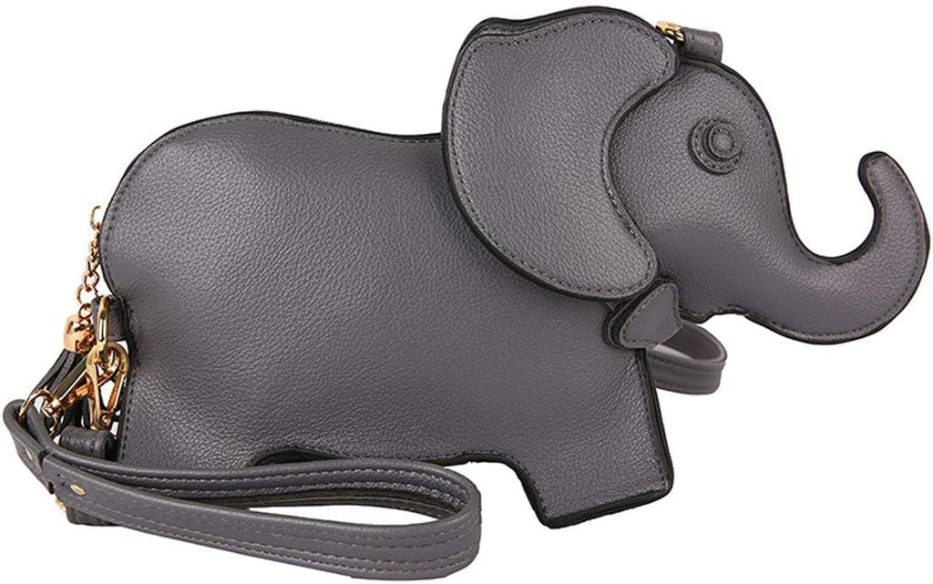 Chic Elephant Shape Solid Color Vegan Leather Shoulder Crossbody Bag
