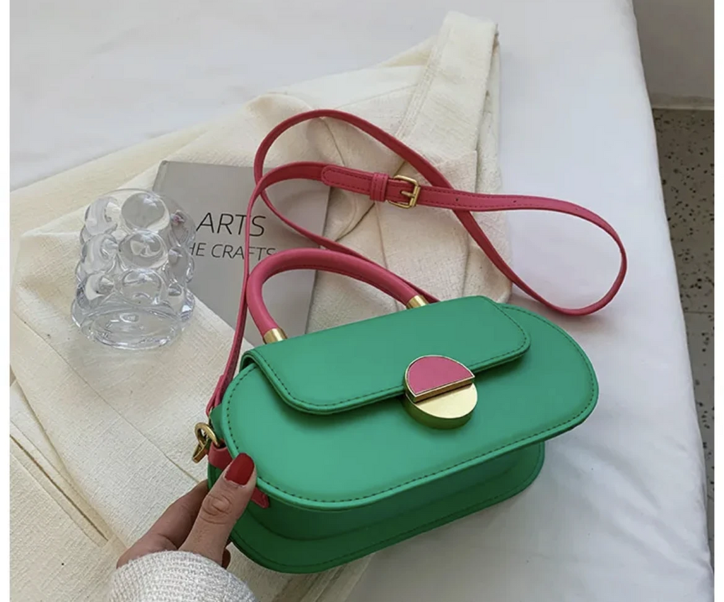 Chic Textured Top Handle PU Leather Shoulder Crossbody Bag
