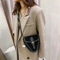 Sequin Velour Fur-Lined Crossbody Bag