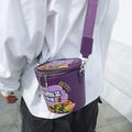 Novelty Noodle Bowl Shape Wide Strap Cylindrical Crossbody Shoulder Bag