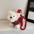 Cute Plush Dog Shape Faux Fur Crossbody Shoulder Bag