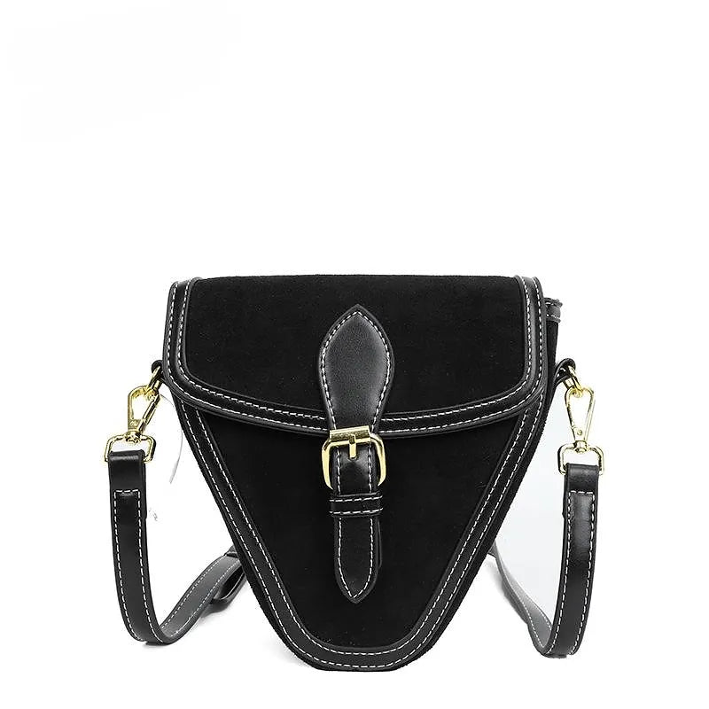 Sequin Velour Fur-Lined Crossbody Bag