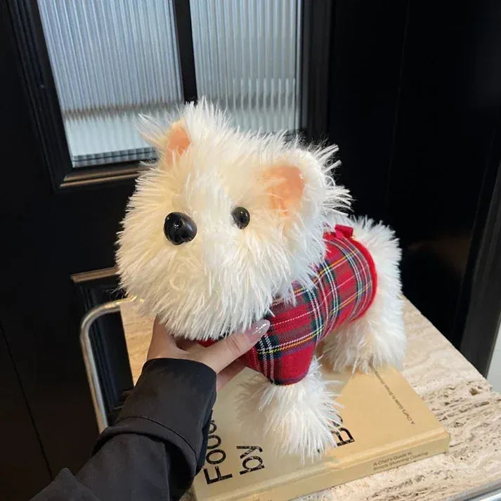 Cute Plush Dog Shape Faux Fur Crossbody Shoulder Bag