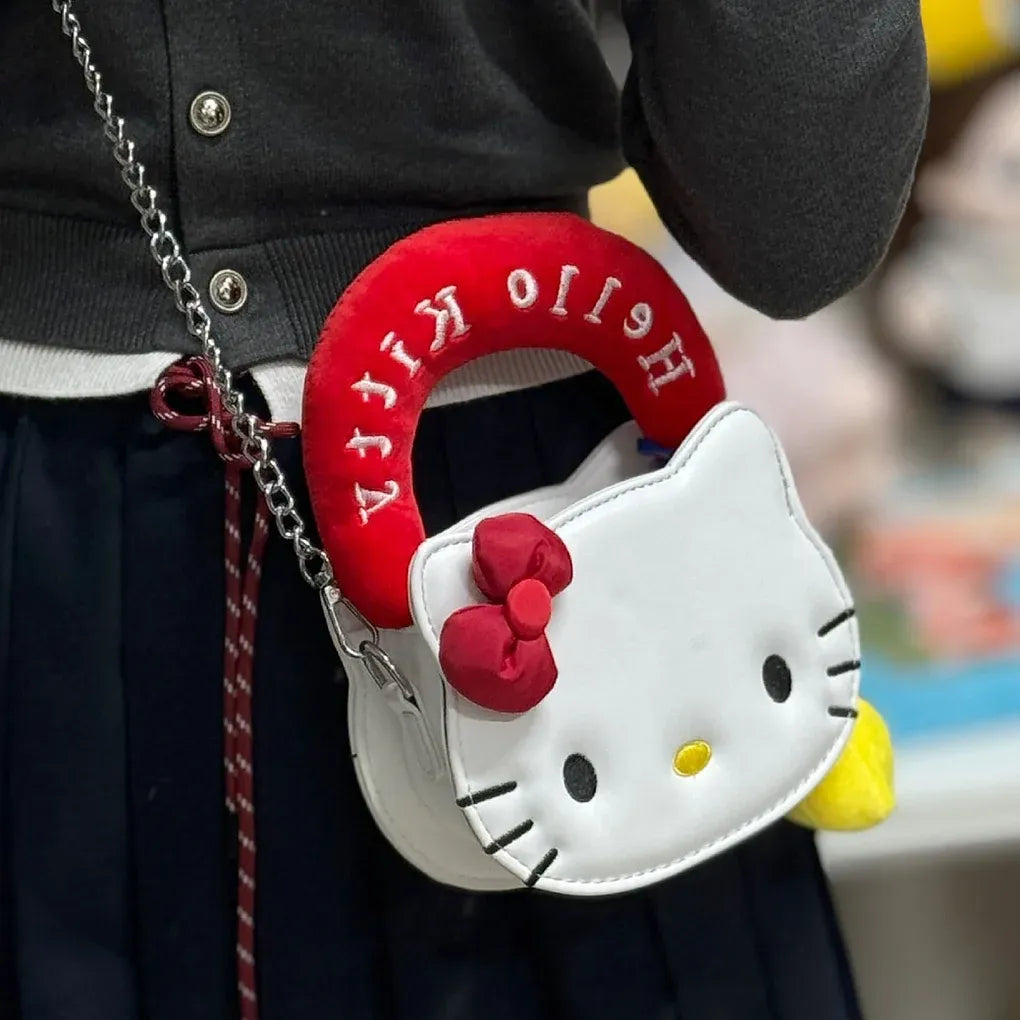 Soft Hello Kitty 3D Ribbon Keycharm Mini Shoulder Bag
