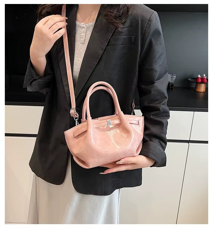 Elegant Multi-Way Faux Leather Mini Crossbody Bag