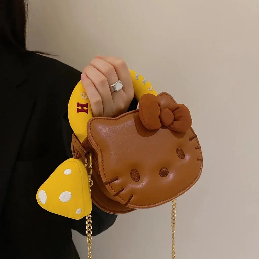 Soft Hello Kitty 3D Ribbon Keycharm Mini Shoulder Bag