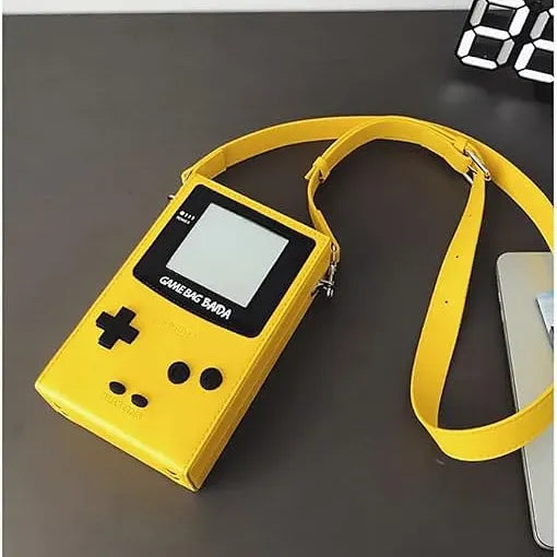 Novelty Gaming Console Shape PU Leather Adjustable Crossbody Bag