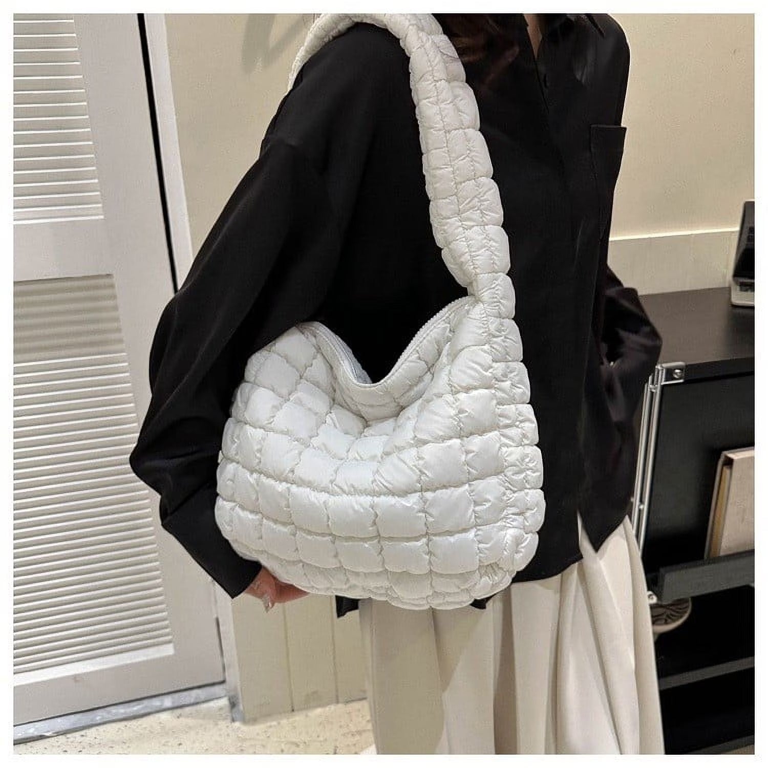 Luxury Cloud Pleated Large Capacity Nylon Shoulder Bag