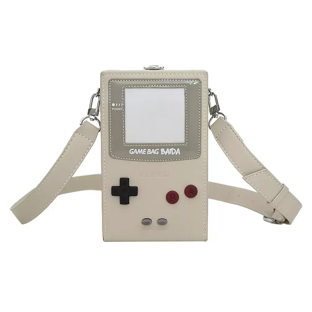 Novelty Gaming Console Shape PU Leather Adjustable Crossbody Bag