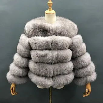 Opumi Short Thick Fox Fur Jacket