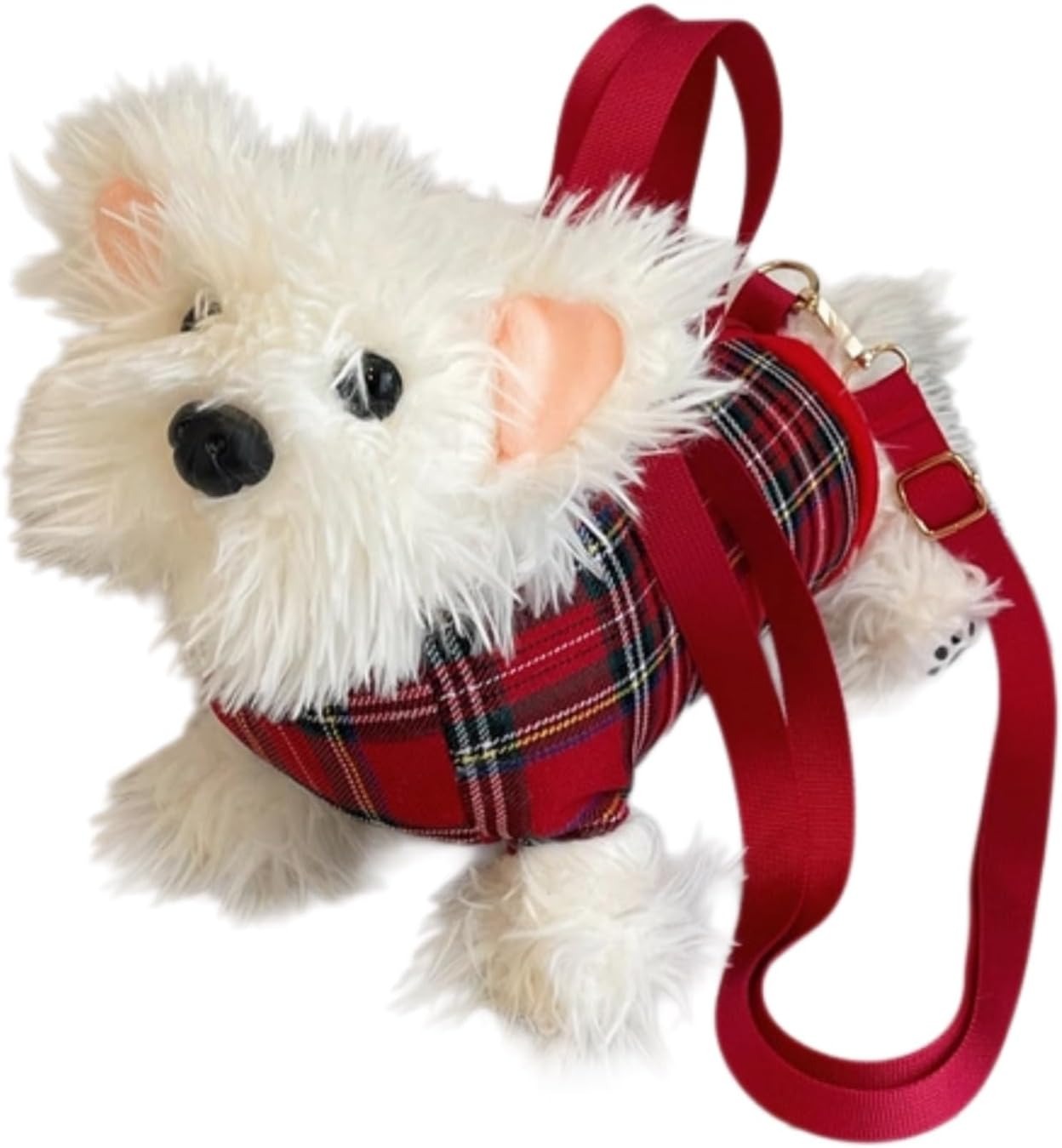 Cute Plush Dog Shape Faux Fur Crossbody Shoulder Bag